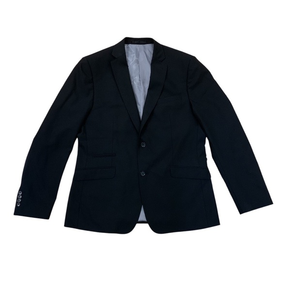 Per Lui mens 42R wool black slim fit suit blazer and pants - Picture 2 of 9